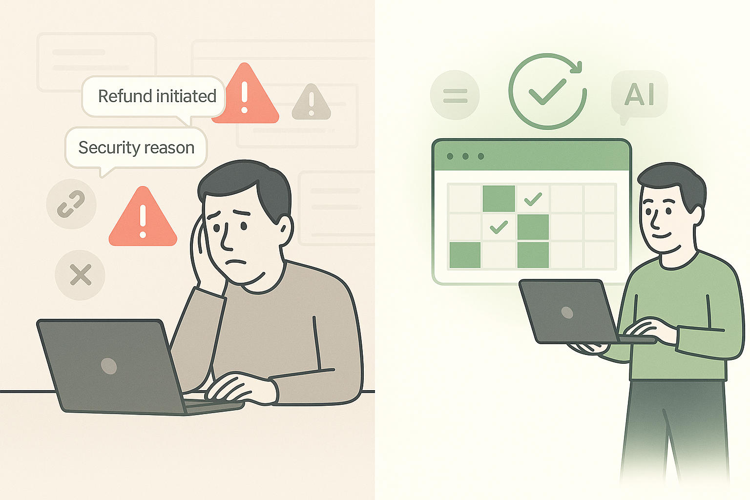 Customer support failures frustrating vacation rental host versus organized property manager using management tools