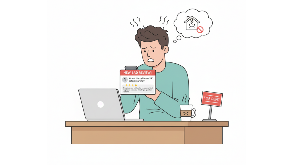 Host receiving negative guest reviews on rental property