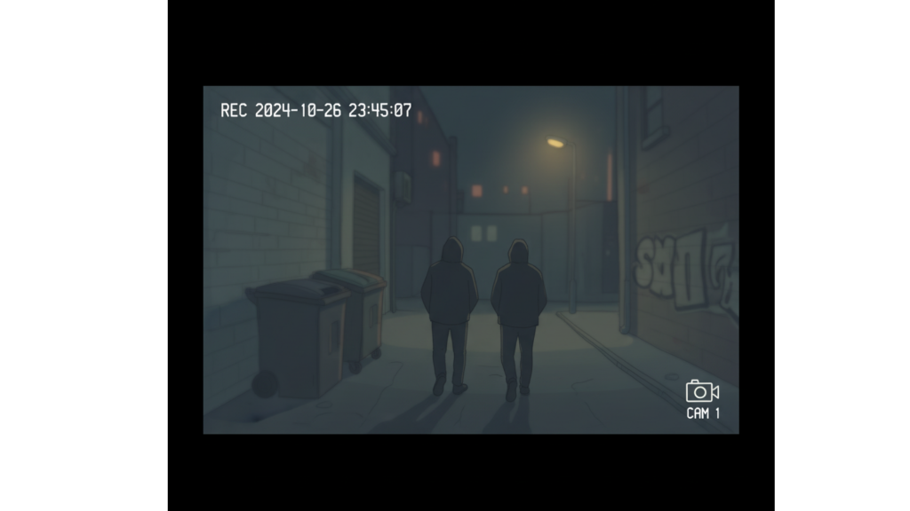 Security camera evidence for party prevention documentation