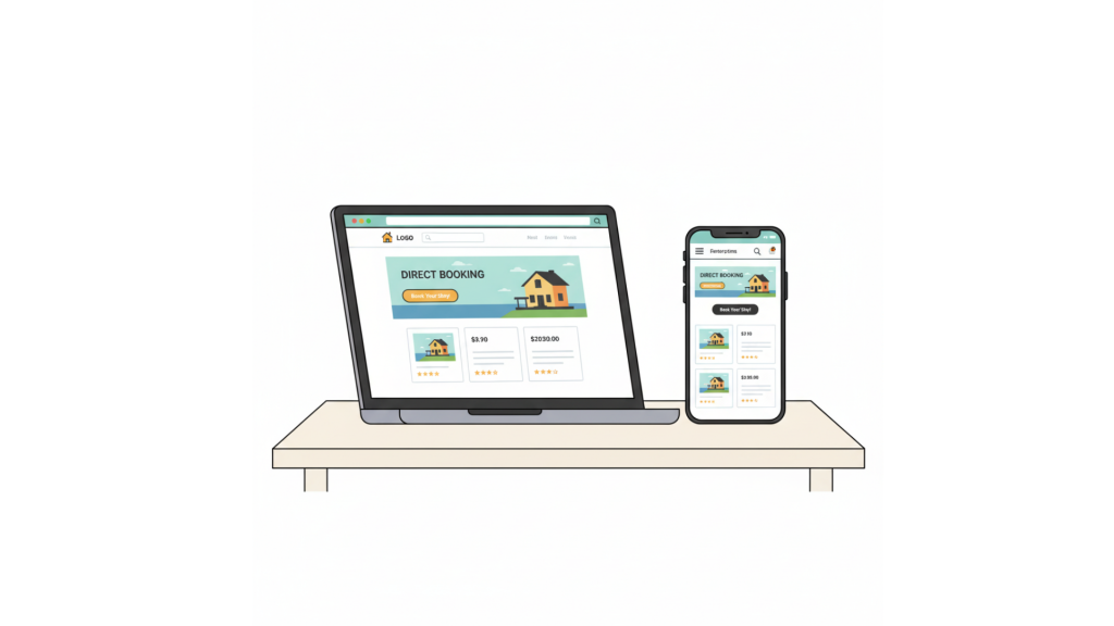 Property management dashboard showing acceptance rates across platforms