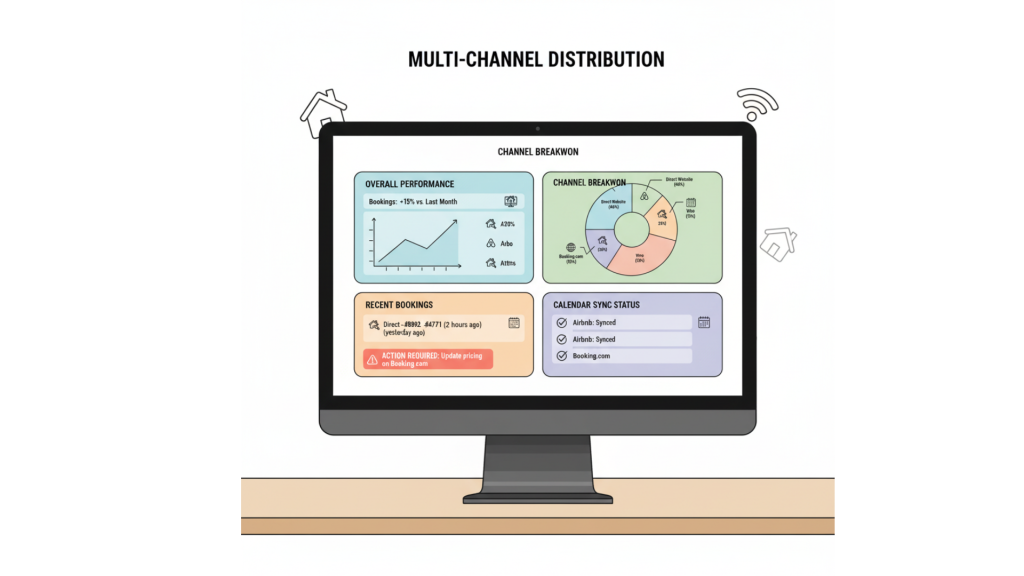 vacation rental listing across multiple booking platforms