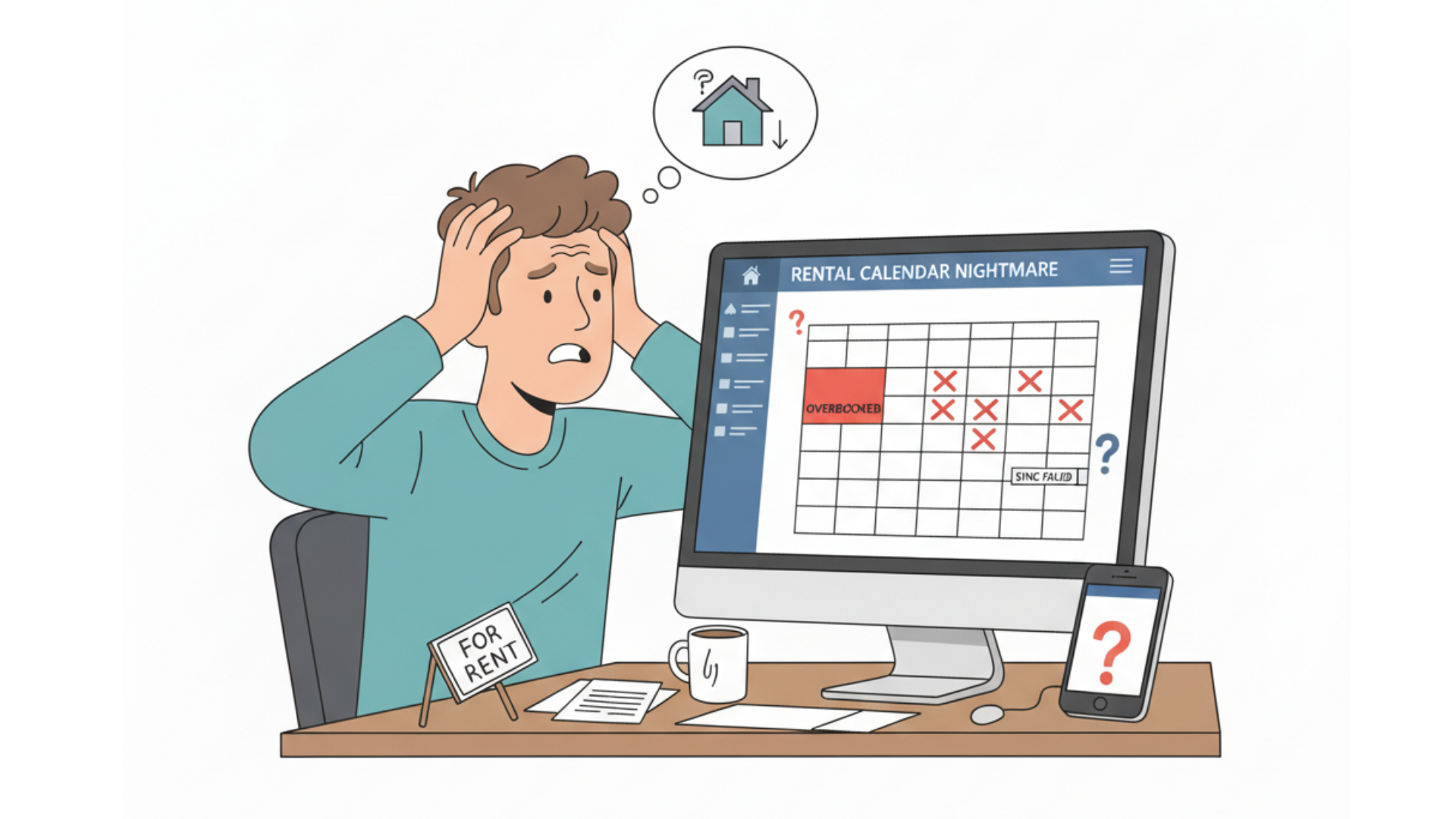 Host experiencing rental calendar problems while managing vacation rental bookings