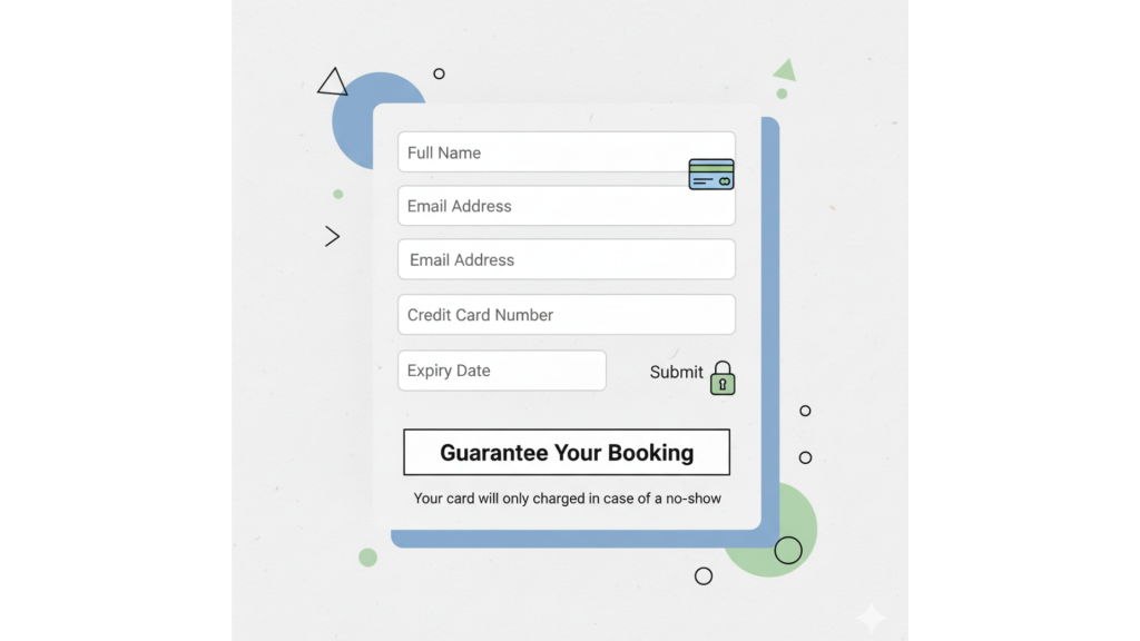 Form requiring payment guarantee