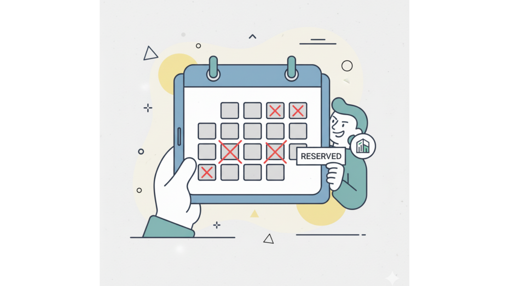 Blocked calendar with no bookings