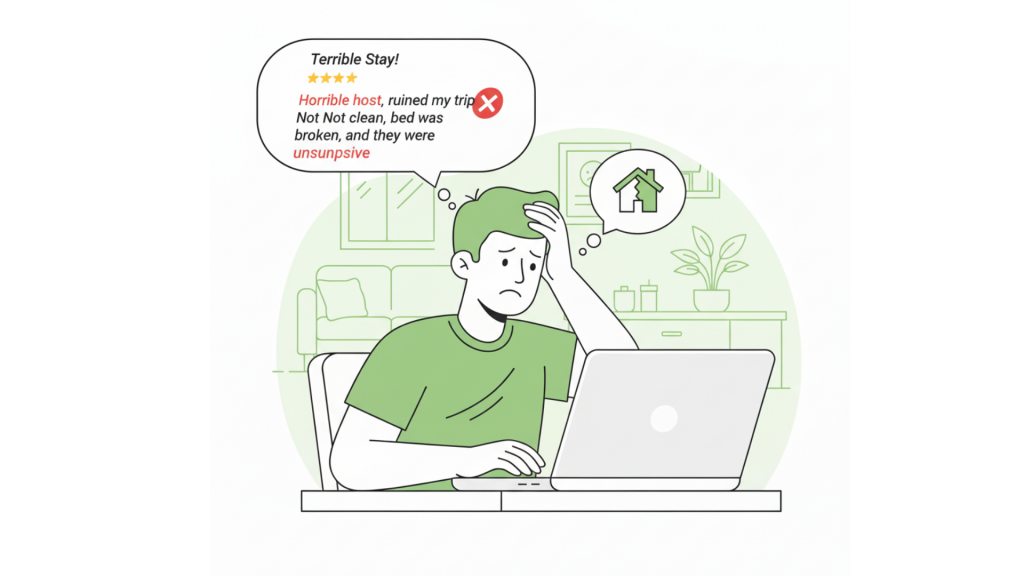 Airbnb host learning how to handle retaliatory Airbnb guest reviews