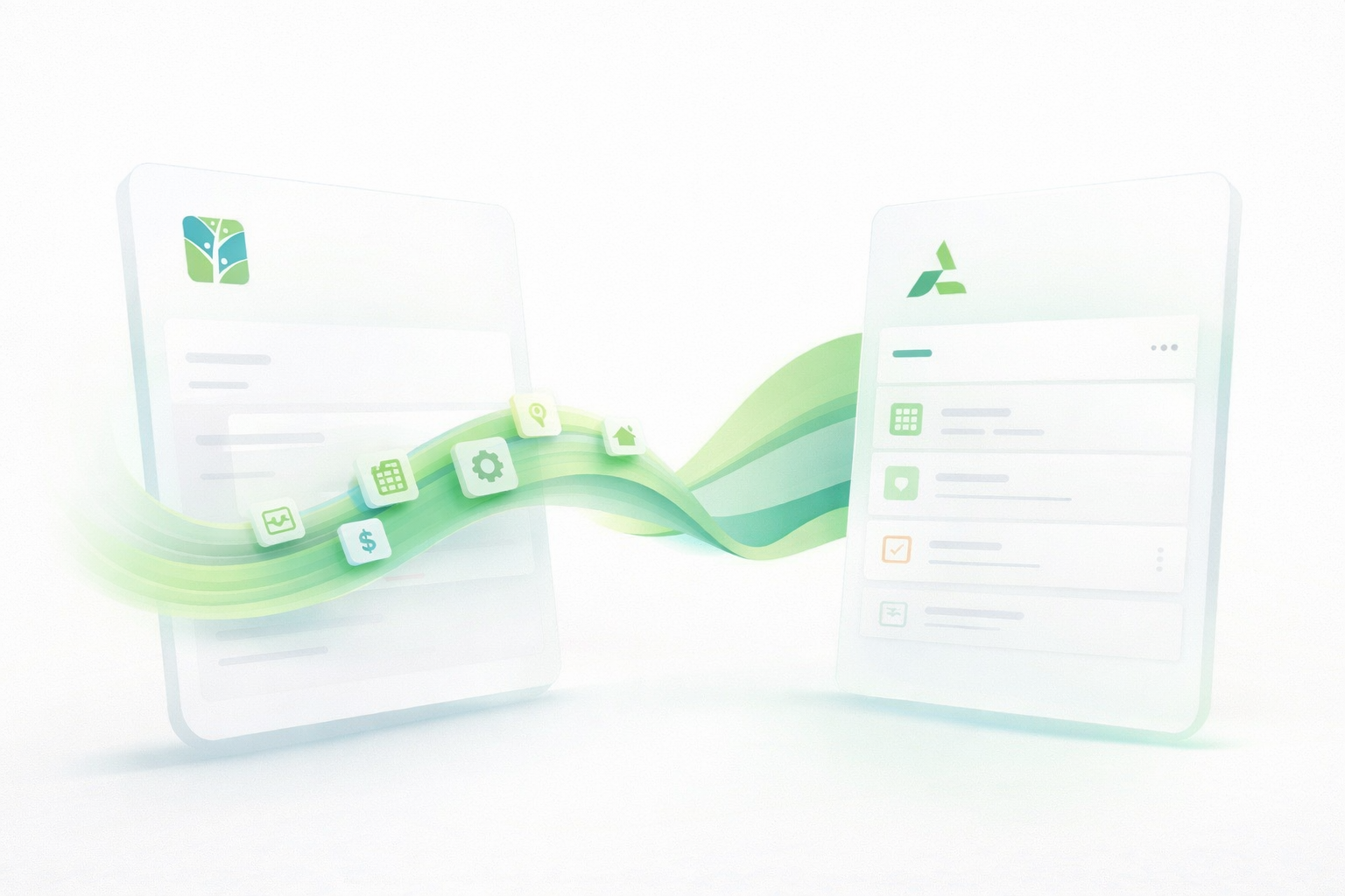 AdvanceCM vacation rental channel manager migration banner showing data and feature flow from TV3 to AdvanceCM dashboard.